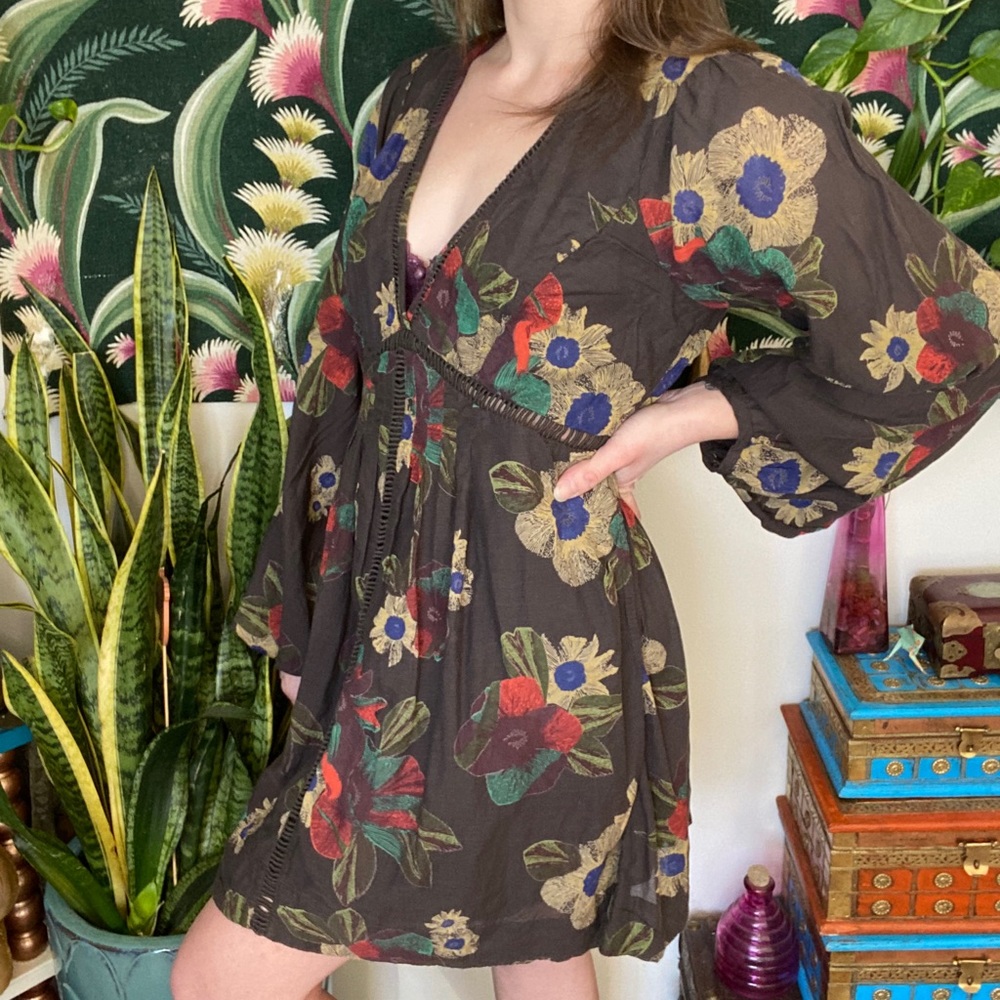 ‼️SOLD ‼️ Free People Floral Tunic Dress